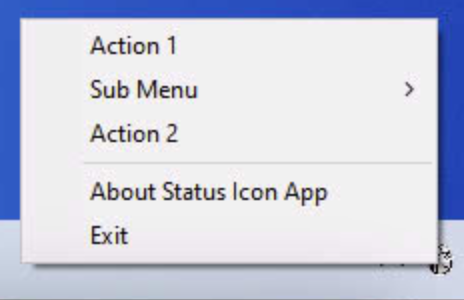 Status icons on Windows